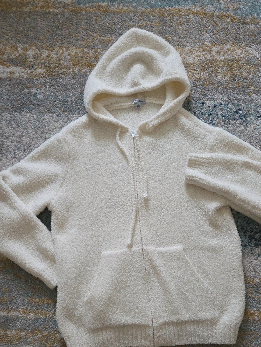 Posh Peanut Plush Zip Hoodie - Ivory